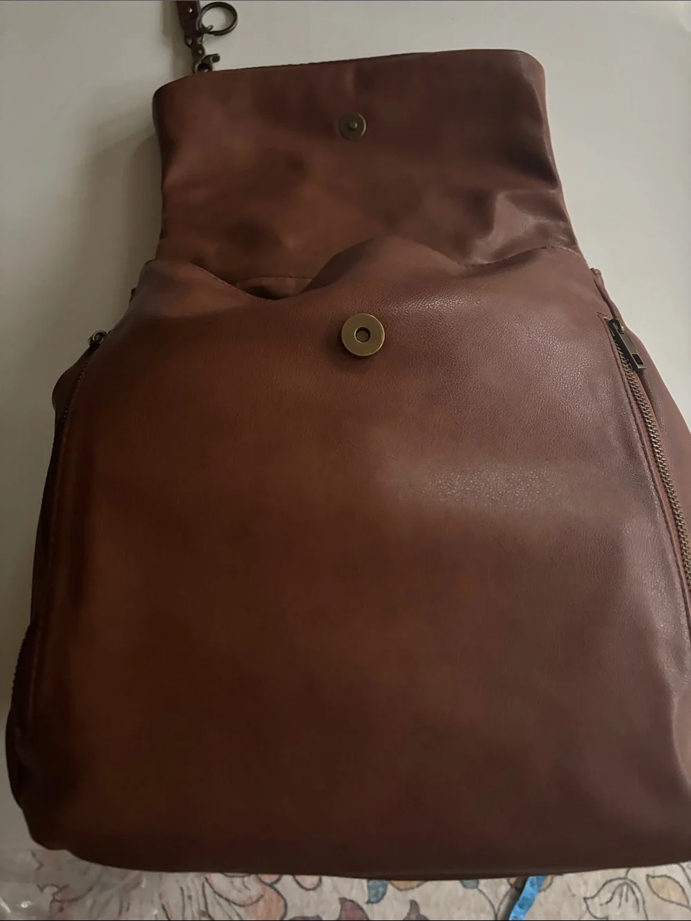 Frye Walnut Brown Leather Convertible Men’s Backpack - Tan